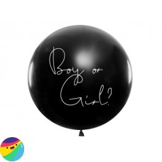 Jumbo balon za rojstvo - Boy or Girl? Modri konfeti za fantka